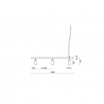 Long John 3 Pendel Black/Brass/Brown Leather Long John 3 Pendel Black/Brass/Brown Leather