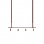 Long John 4 Pendel Black/Brass/Brown Leather Long John 4 Pendel Black/Brass/Brown Leather