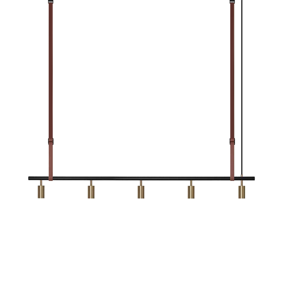 Long John 5 Pendel Black/Brass/Brown Leather