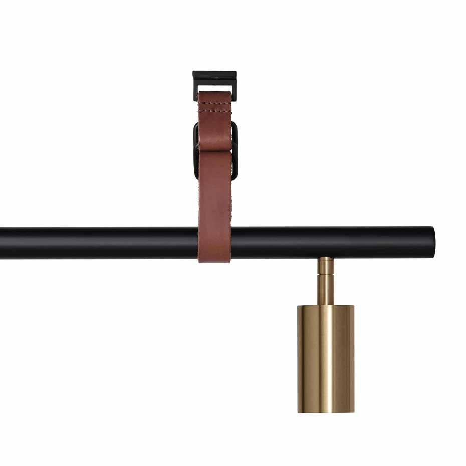 Long John 5 Pendel Black/Brass/Brown Leather