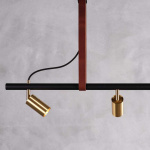 Long John 6 Pendel Black/Brass/Brown Leather Long John 6 Pendel Black/Brass/Brown Leather