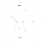 Ottilia Bordslampa Steel/Opal Glass Ottilia Bordslampa Steel/Opal Glass