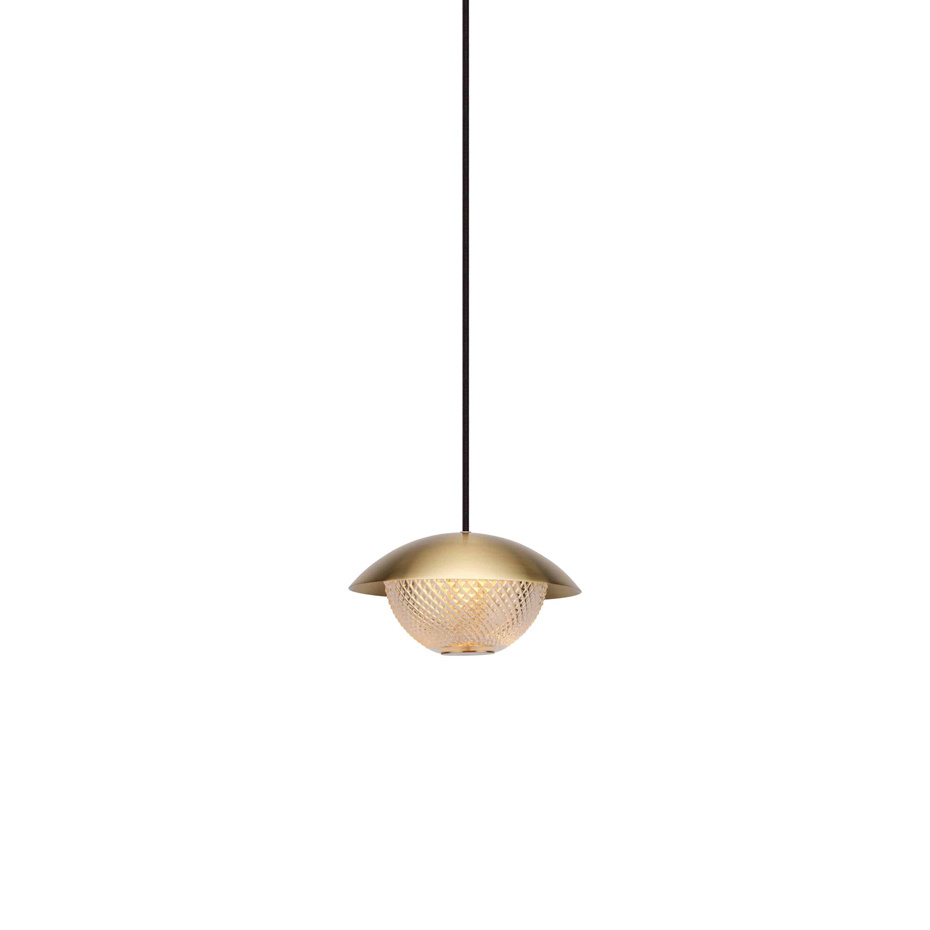 Grace Pendel Brass/Crystal Glass