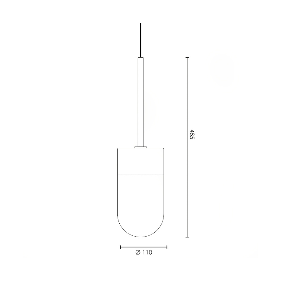 Vox Pendel Brass/Opal Glass