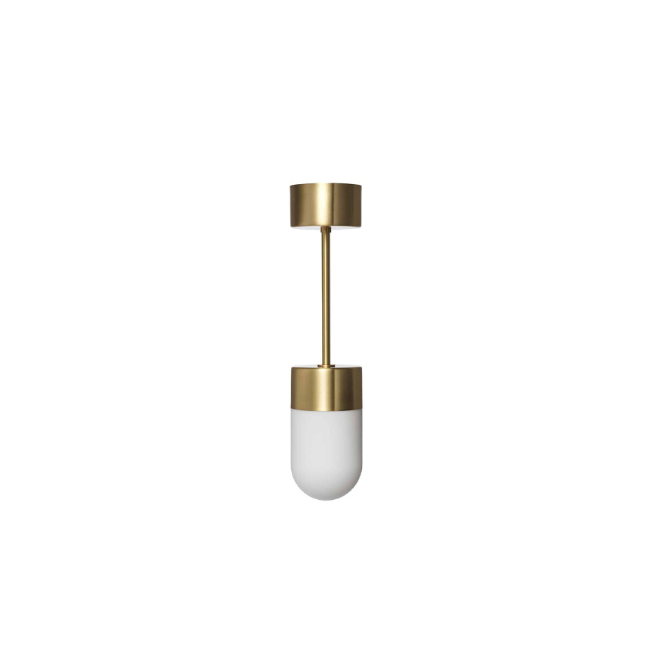 Vox Taklampa Brass/Opal Glass