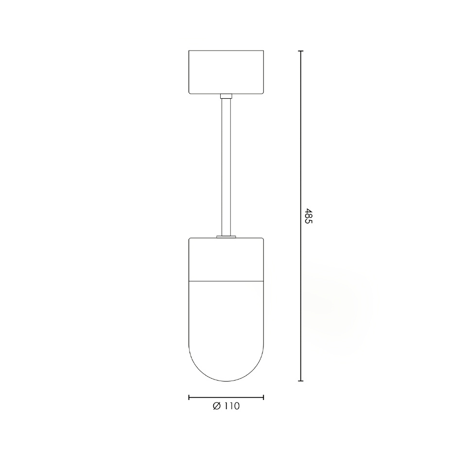 Vox Taklampa Brass/Opal Glass