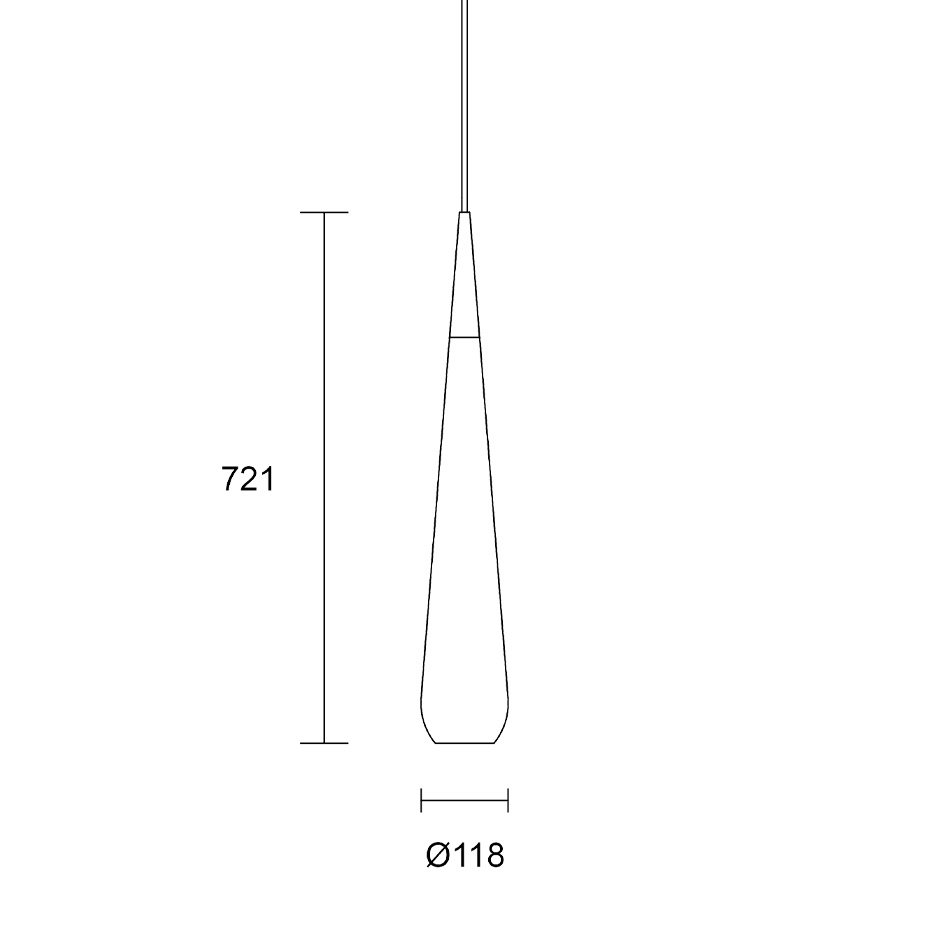 Opus 1 Pendel Brass/Opal Glass