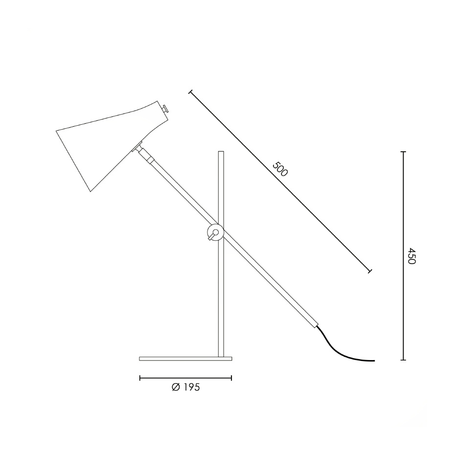 Hunter Desk Bordslampa Black Grey