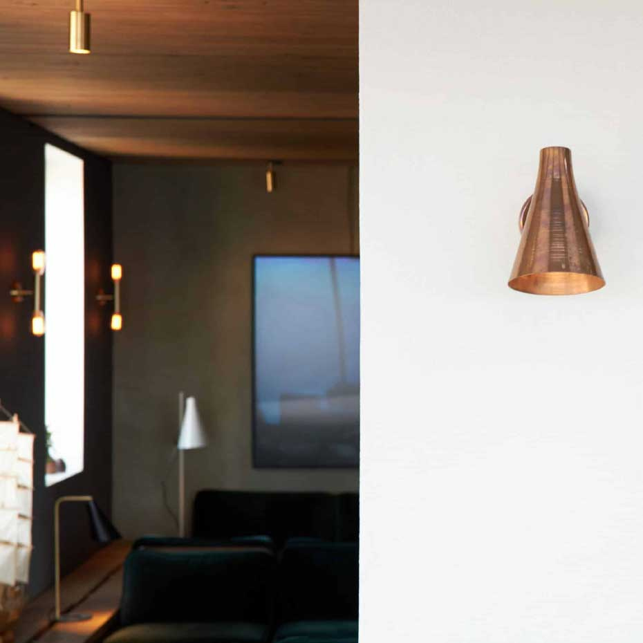 Hunter Vägglampa Copper
