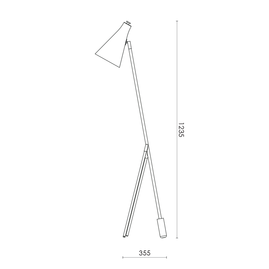 Hunter Golvlampa Black Grey