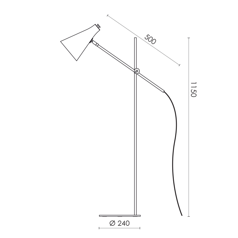 Hunter Grand Golvlampa Black Grey