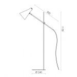 Hunter Grand Golvlampa Black Grey Hunter Grand Golvlampa Black Grey