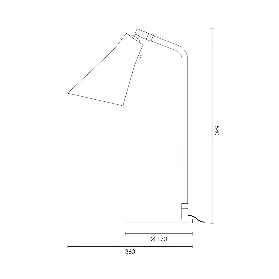 Miller Bordslampa Umbra Grey/Steel