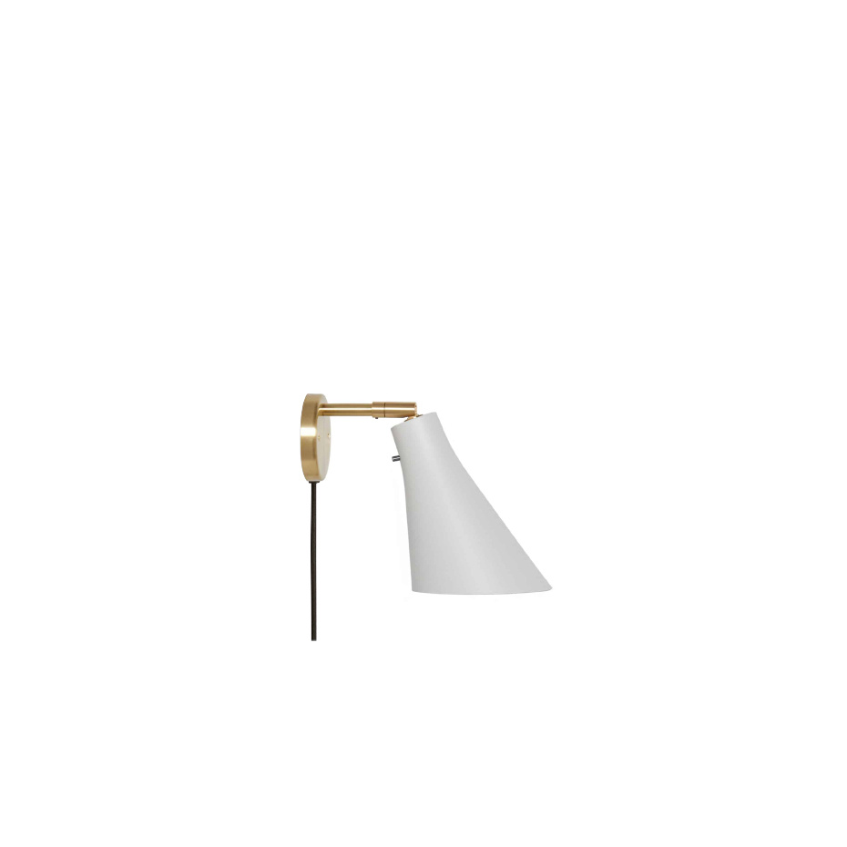 Miller Vägglampa Silk Grey/Brass