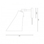 Miller Vägglampa Umbra Grey/Brass Miller Vägglampa Umbra Grey/Brass