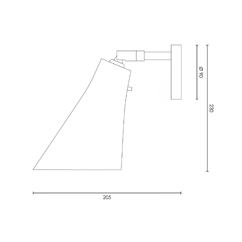 Miller Vägglampa Direct Umbra Grey/Steel