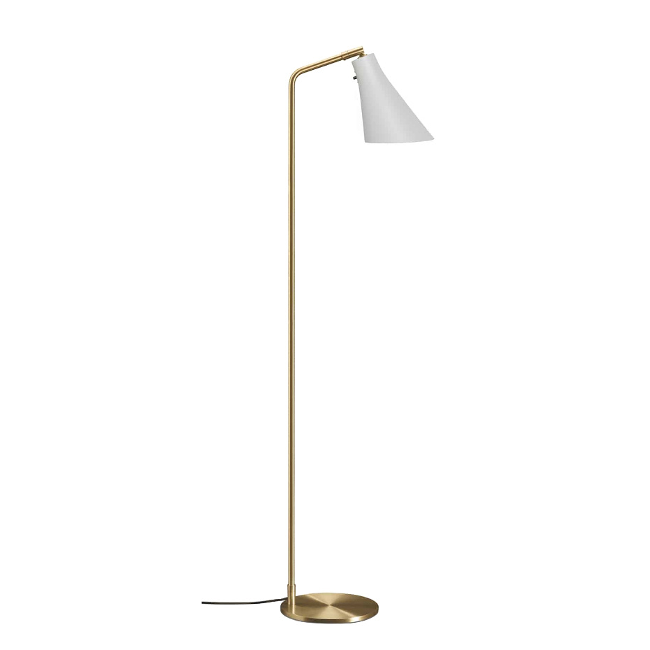 Miller Golvlampa Silk Grey/Brass