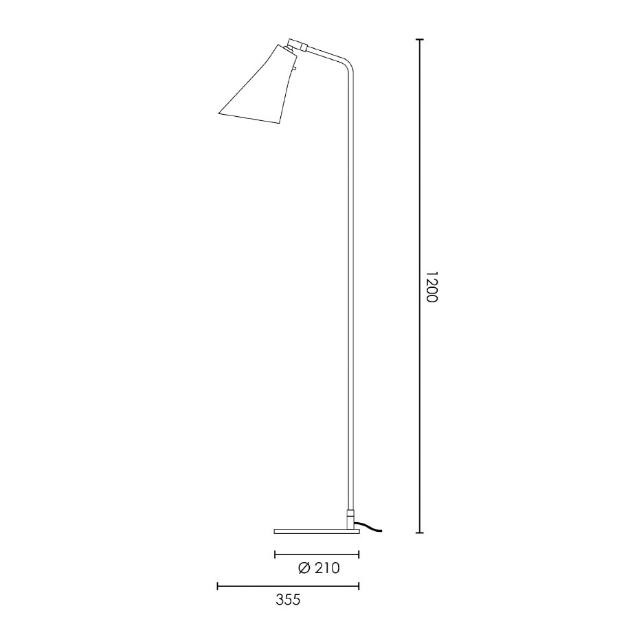 Miller Golvlampa Umbra Grey/Steel