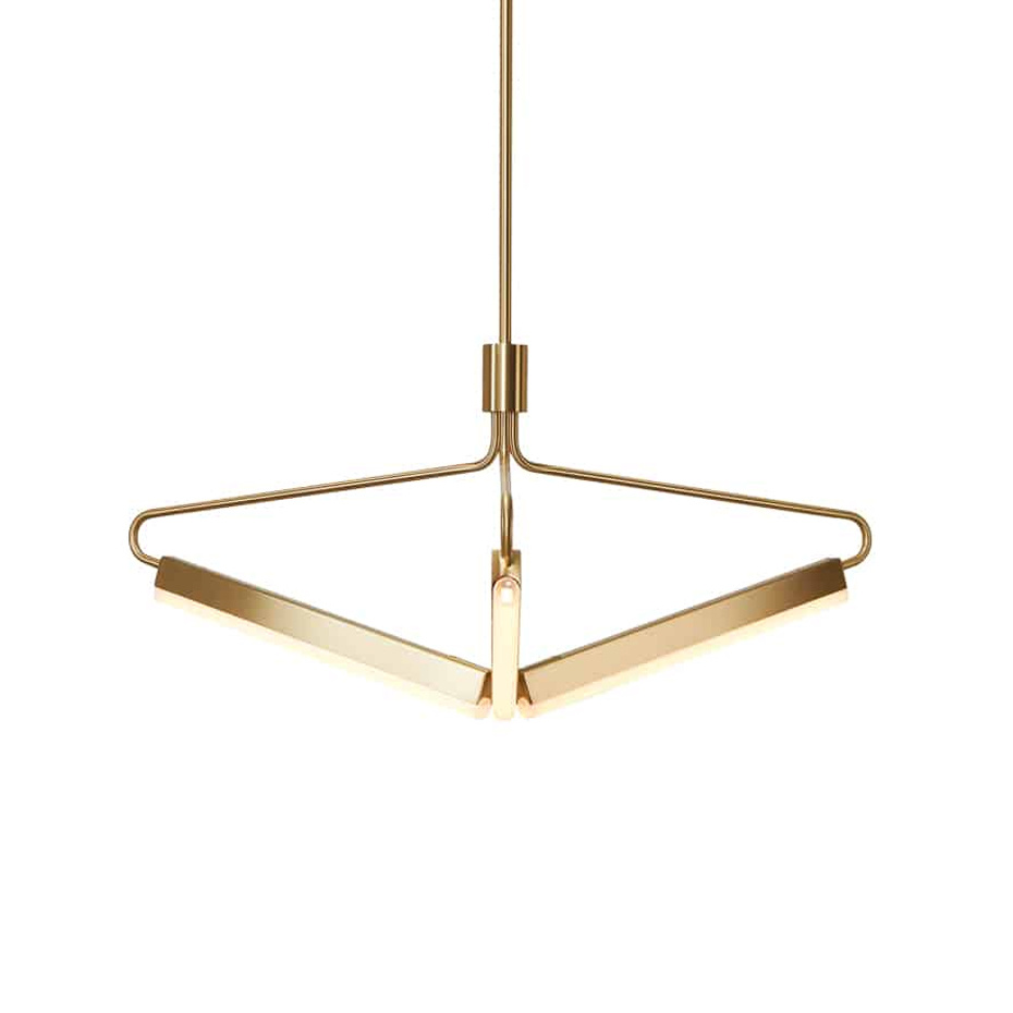 Angel 3 500 Wide Chandelier H1085-1660 Brass