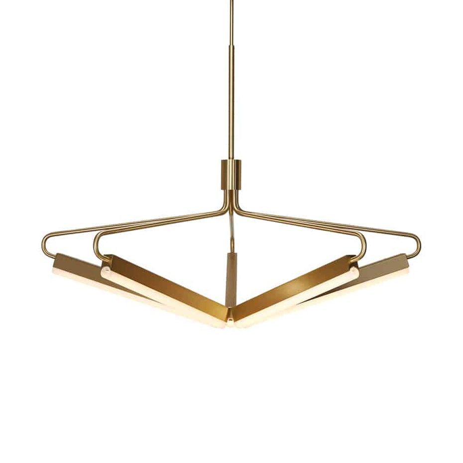 Angel 5 500 Wide Chandelier H785-1060 Brass