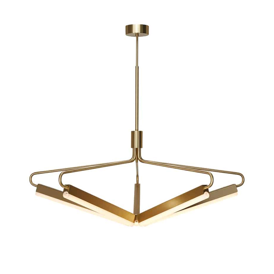 Angel 5 500 Wide Chandelier H785-1060 Brass