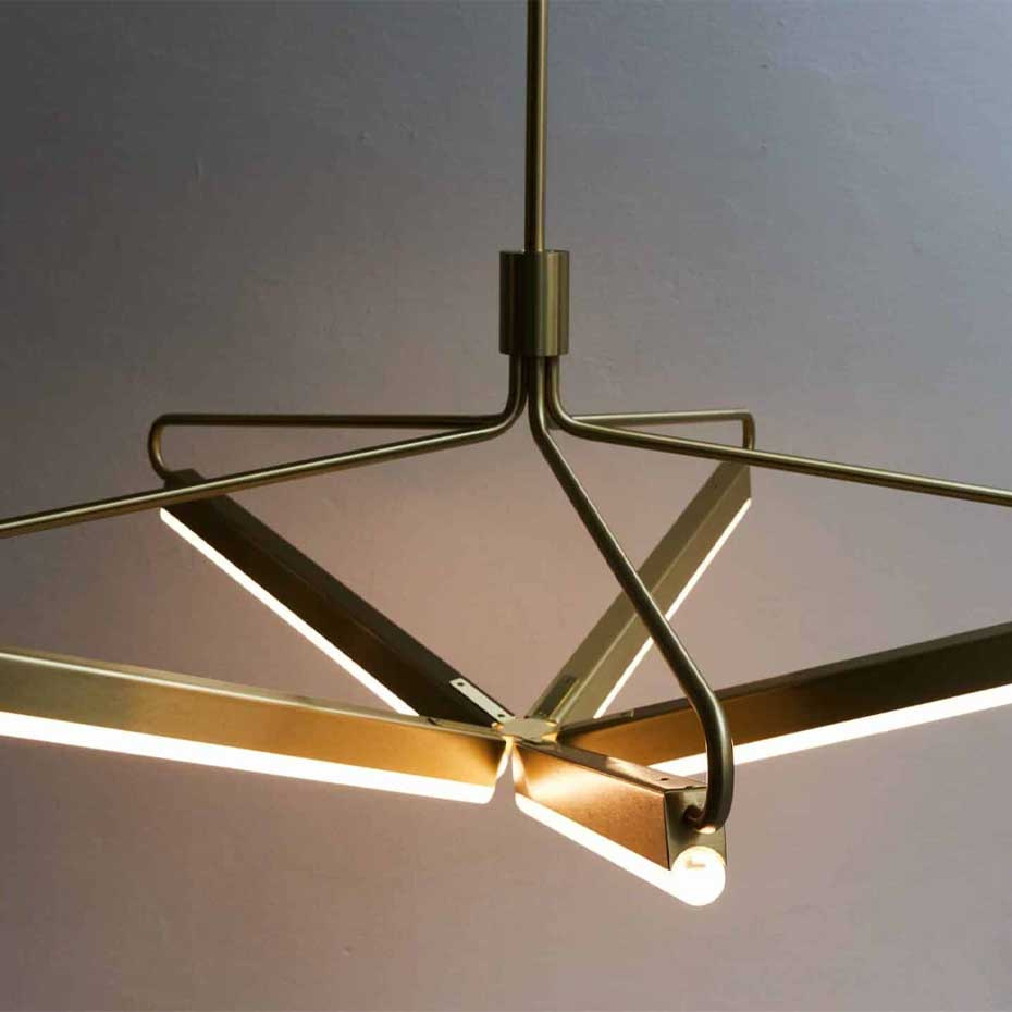 Angel 5 500 Wide Chandelier H785-1060 Brass