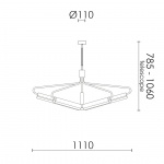 Angel 5 500 Wide Chandelier H785-1060 Brass Angel 5 500 Wide Chandelier H785-1060 Brass