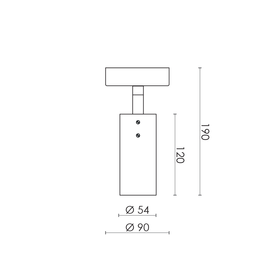 Joey Spot Tak/Vägg Cup Small H190 White/Brass