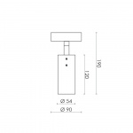 Joey Spot Tak/Vägg Cup Small H190 White/Brass Joey Spot Tak/Vägg Cup Small H190 White/Brass