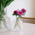 Dahlia Vas Klarglas Skrufs Glasbruk - Dahlia Vas Klarglas