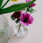 Dahlia Vas Klarglas Skrufs Glasbruk - Dahlia Vas Klarglas