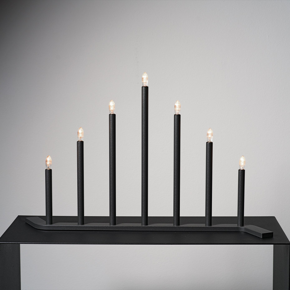 Advent RE Ljusstake 7 LED Grå