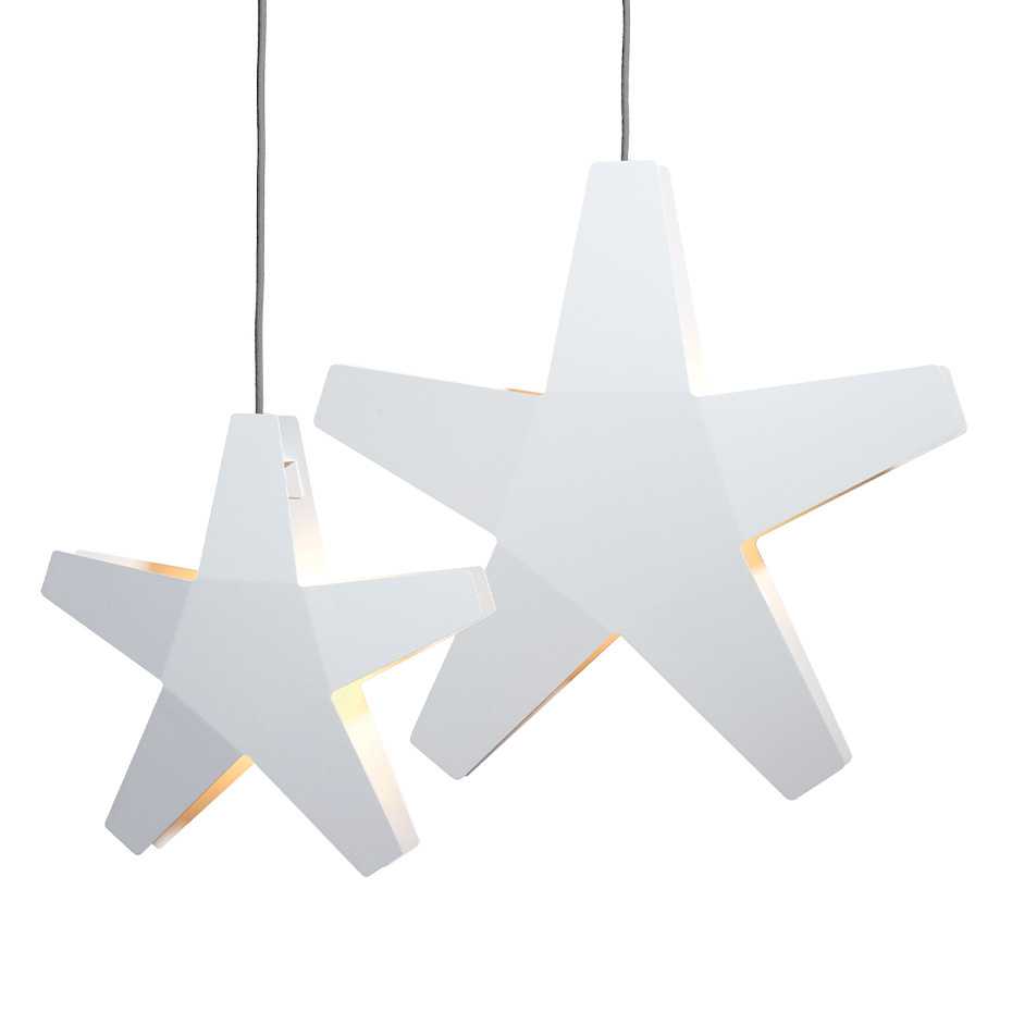 Advent Stjärna 60cm Vit/Röd Sladd