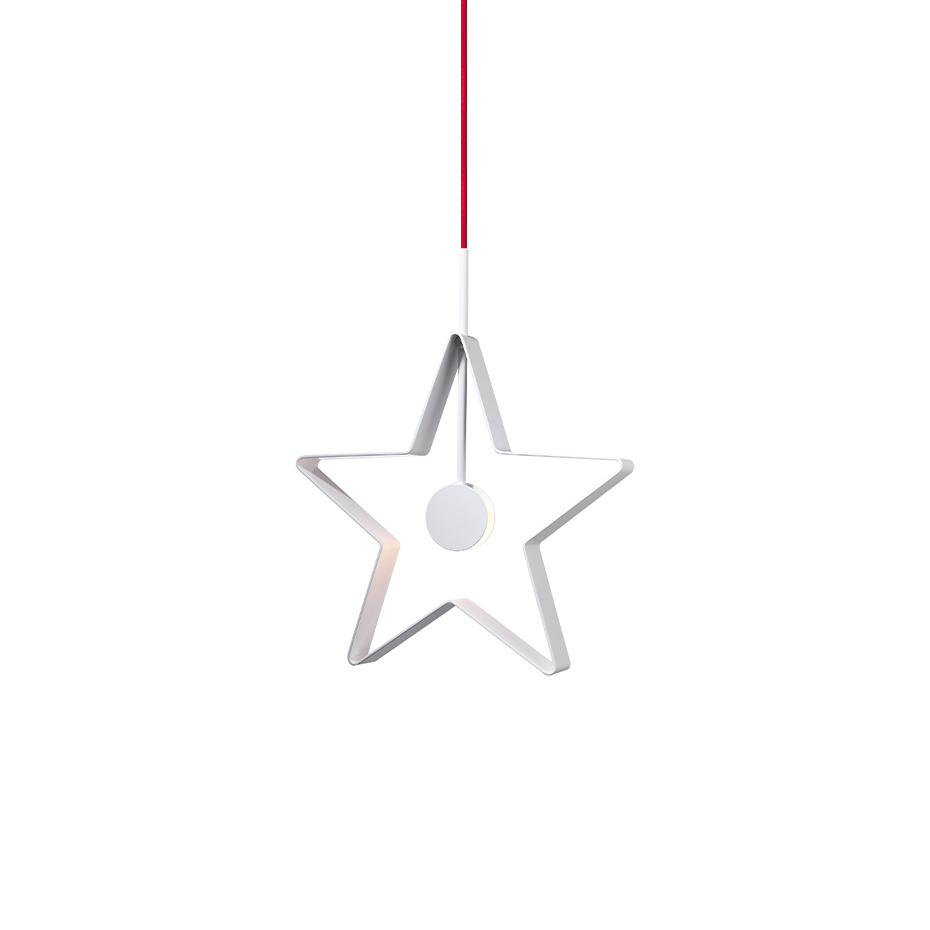 SMD Design Spica Stjärna 40cm Vit/Röd Sladd