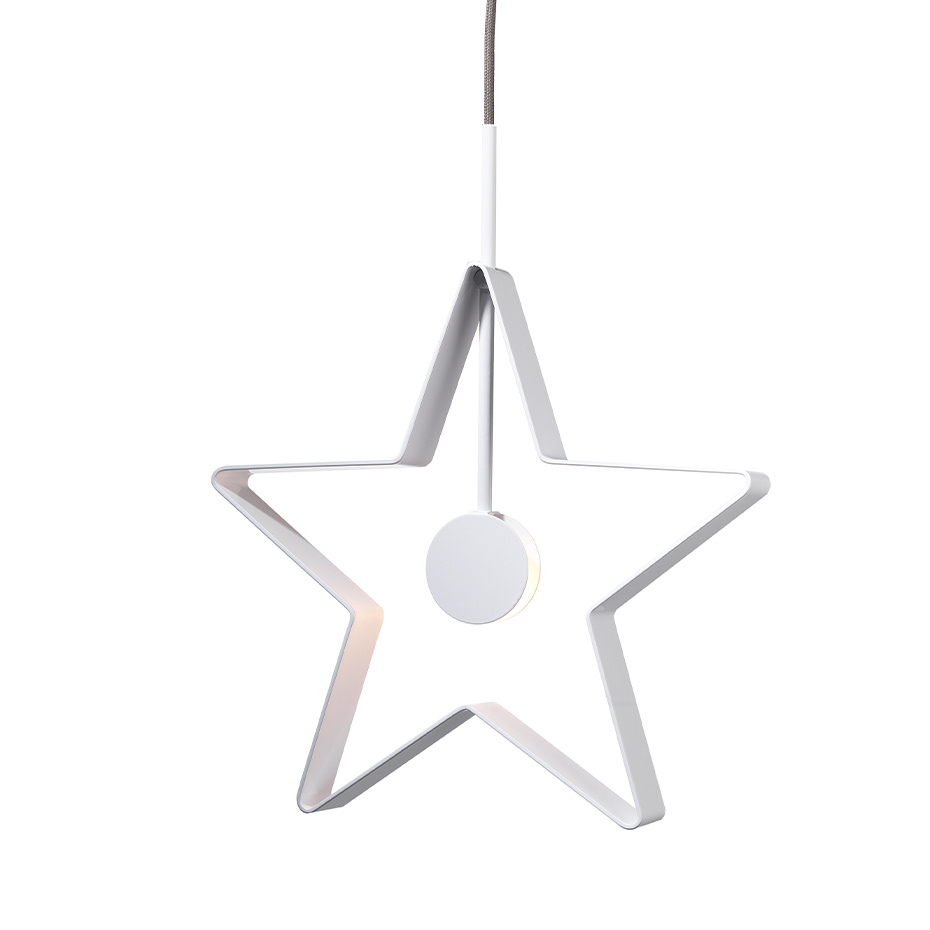 Spica Stjärna 40cm Vit/Ljusgrå Sladd