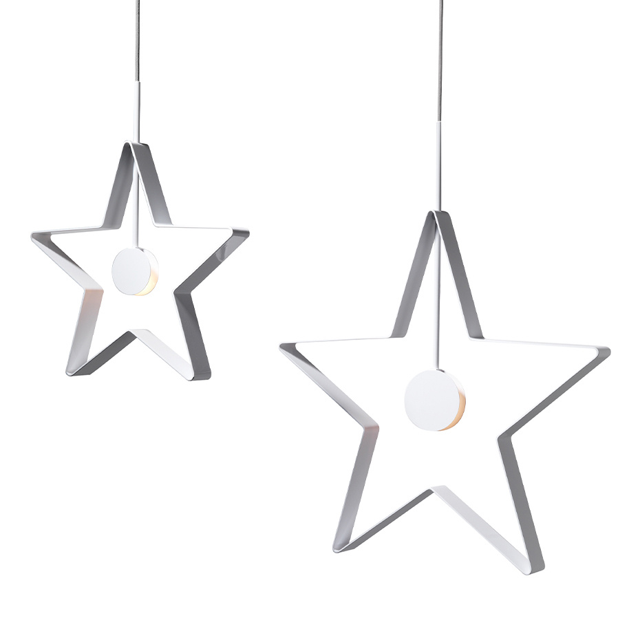 Spica Stjärna 60cm Vit/Ljusgrå Sladd