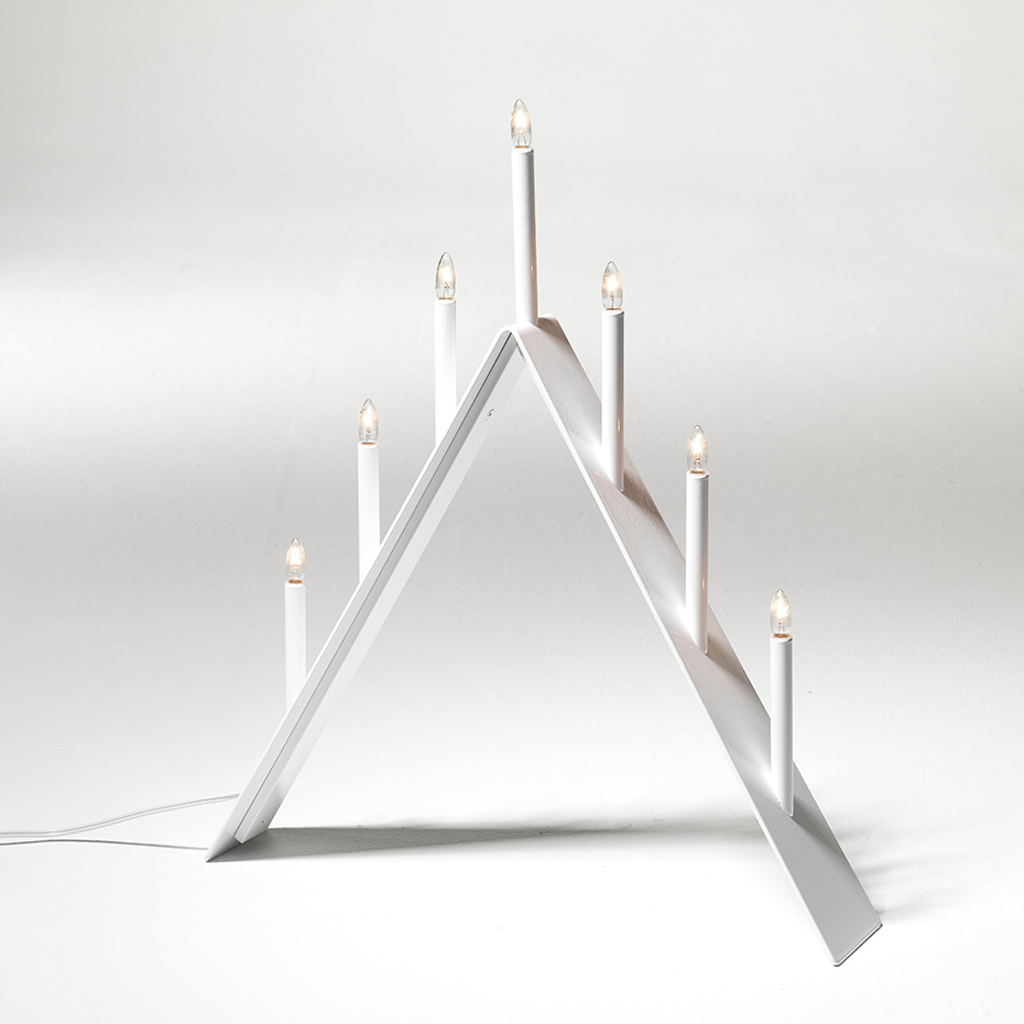 Spica Ljusstake 9 LED Vit