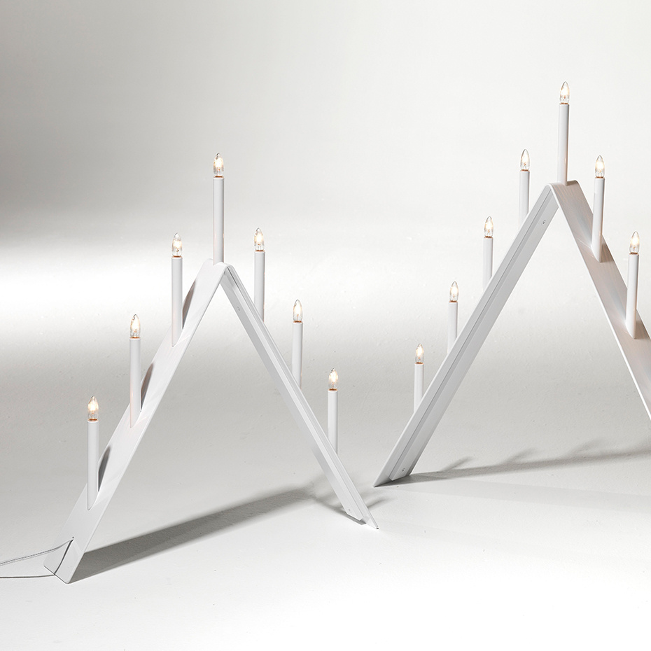 Spica Ljusstake 9 LED Vit