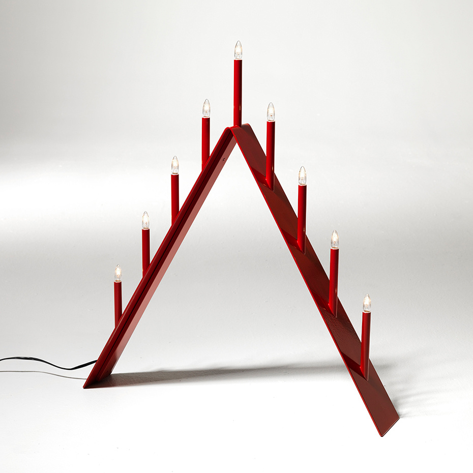 Spica Ljusstake 9 LED Röd