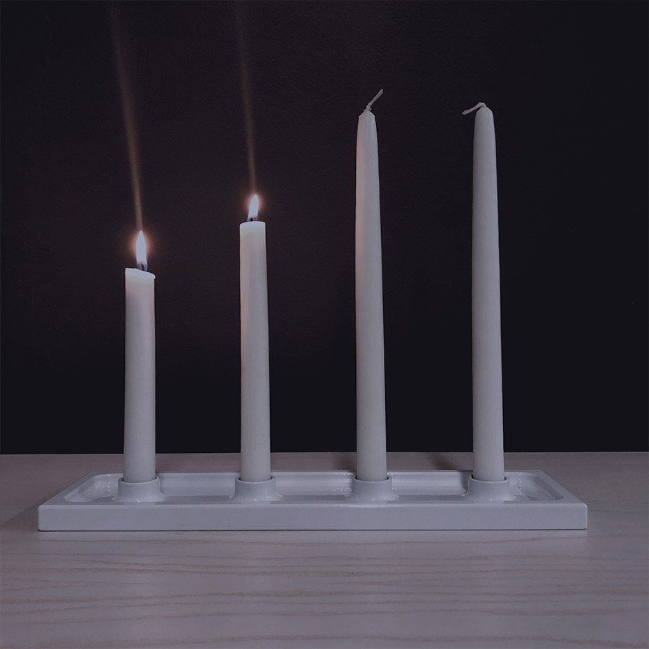 Crater 4 Ljushållare Grå