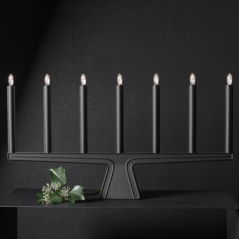 Stella Ljusstake 7 LED Svart