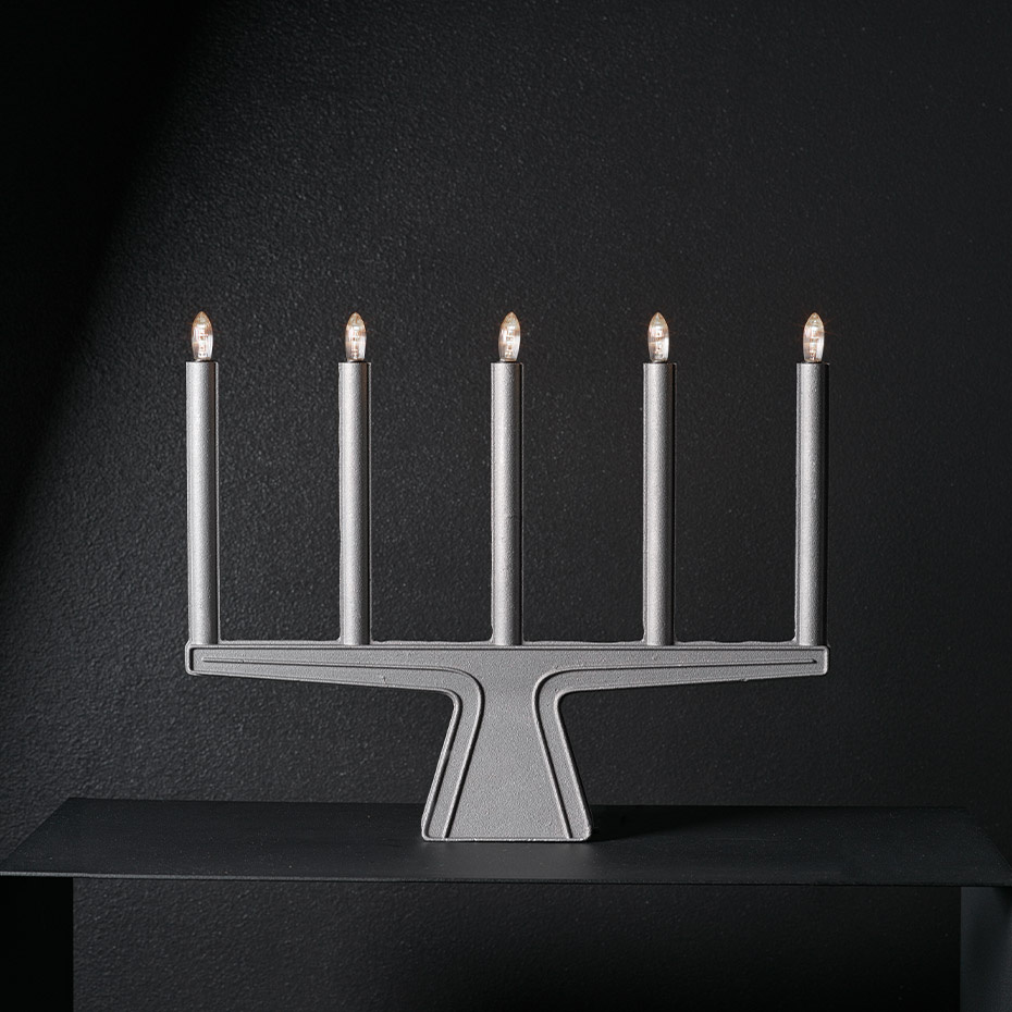 Stella Ljusstake 5 LED Aluminium