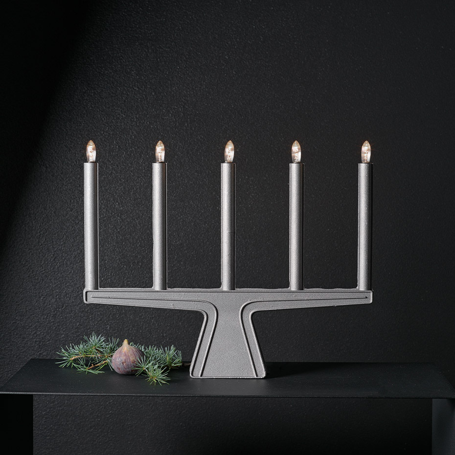 Stella Ljusstake 5 LED Aluminium