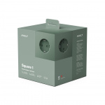 Square 1 Grenuttag Dual USB-C 30W & Magnet 3m Oak Green Square 1 Grenuttag Dual USB-C 30W & Magnet 3m Oak Green