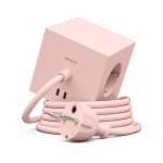 Square 1 Grenuttag Dual USB-C 30W & Magnet 3m New Pink Square 1 Grenuttag Dual USB-C 30W & Magnet 3m New Pink