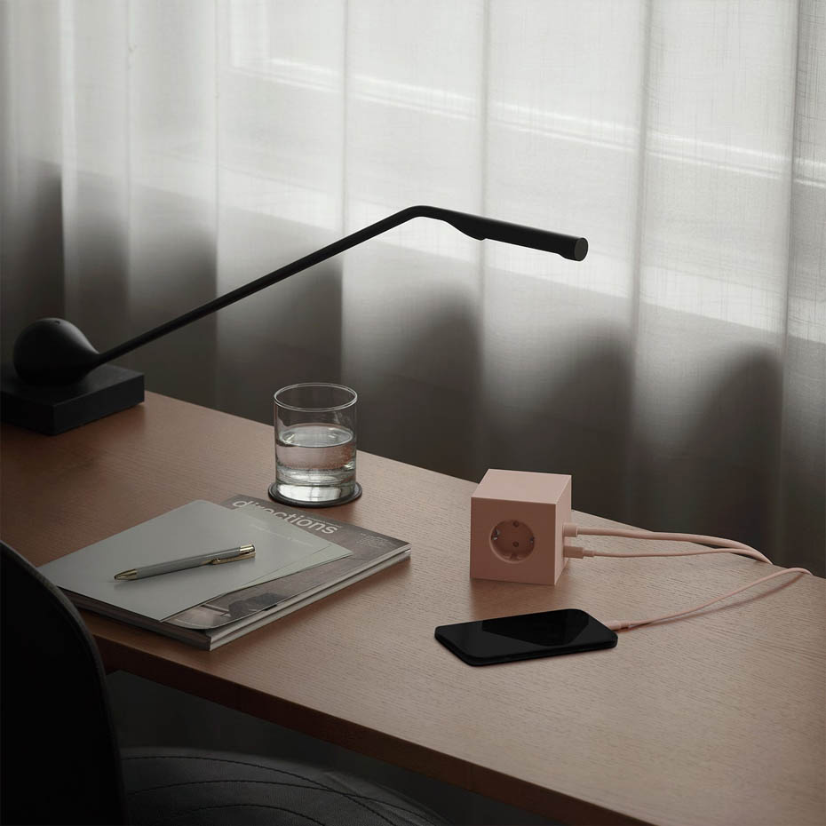 Square 1 Grenuttag Dual USB-C 30W & Magnet 3m New Pink