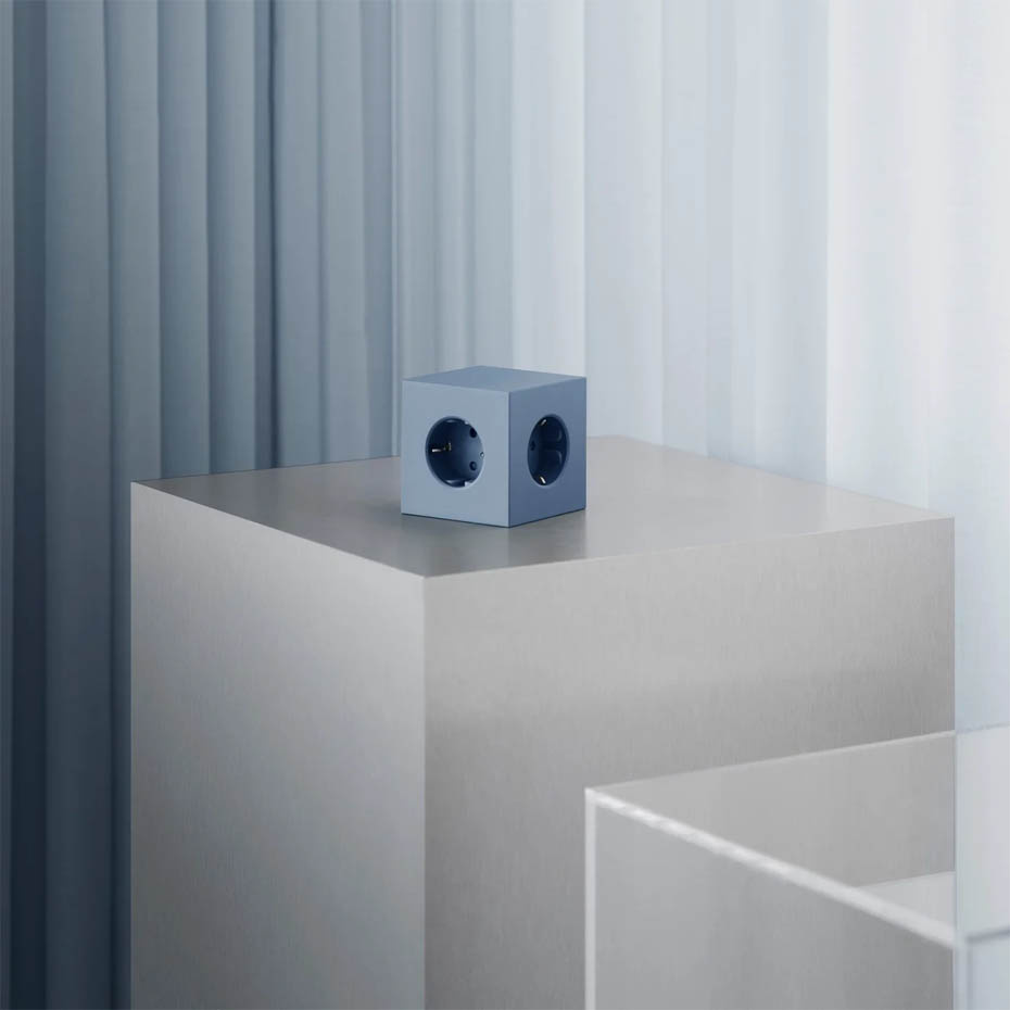 Square 1 Grenuttag Dual USB-C 30W & Magnet 3m Shark Blue