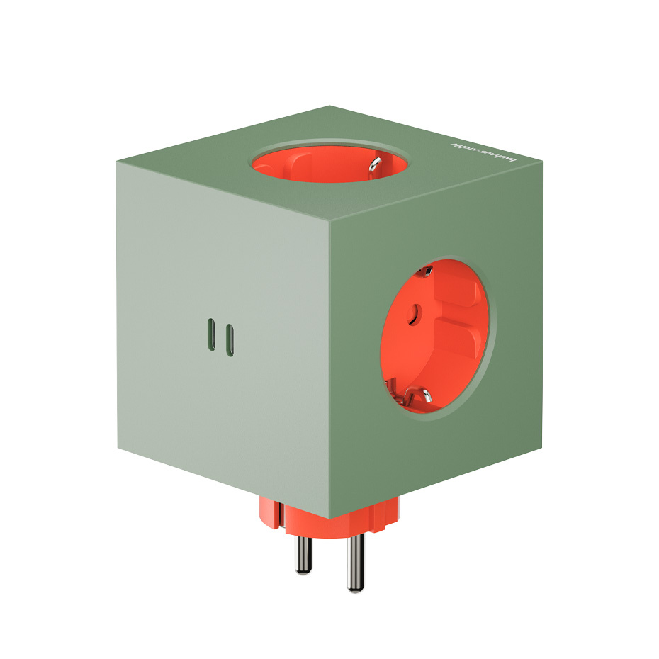 Square 2 Grenuttag Dual USB-C 30W Bauhaus-Archiv Edition Gecko Bloom