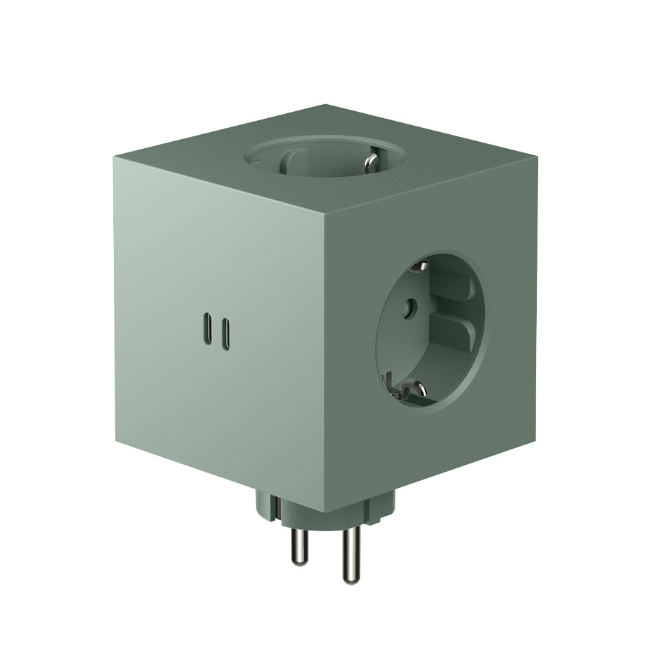 Square 2 Grenuttag Dual USB-C 30W Oak Green