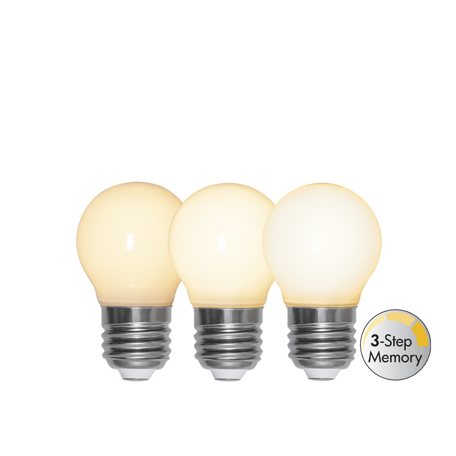 Opaque Filament 3-Step Memory LED Klot 4W (=32W) E27
